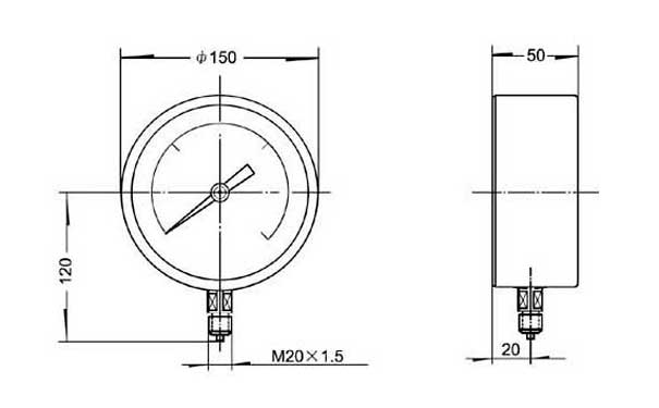 精密壓力表尺寸